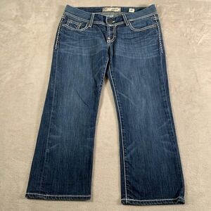 BKE Jeans Womens 29 Blue Starlite Bootcut‎ Capri Medium Wash Denim 23" Inseam